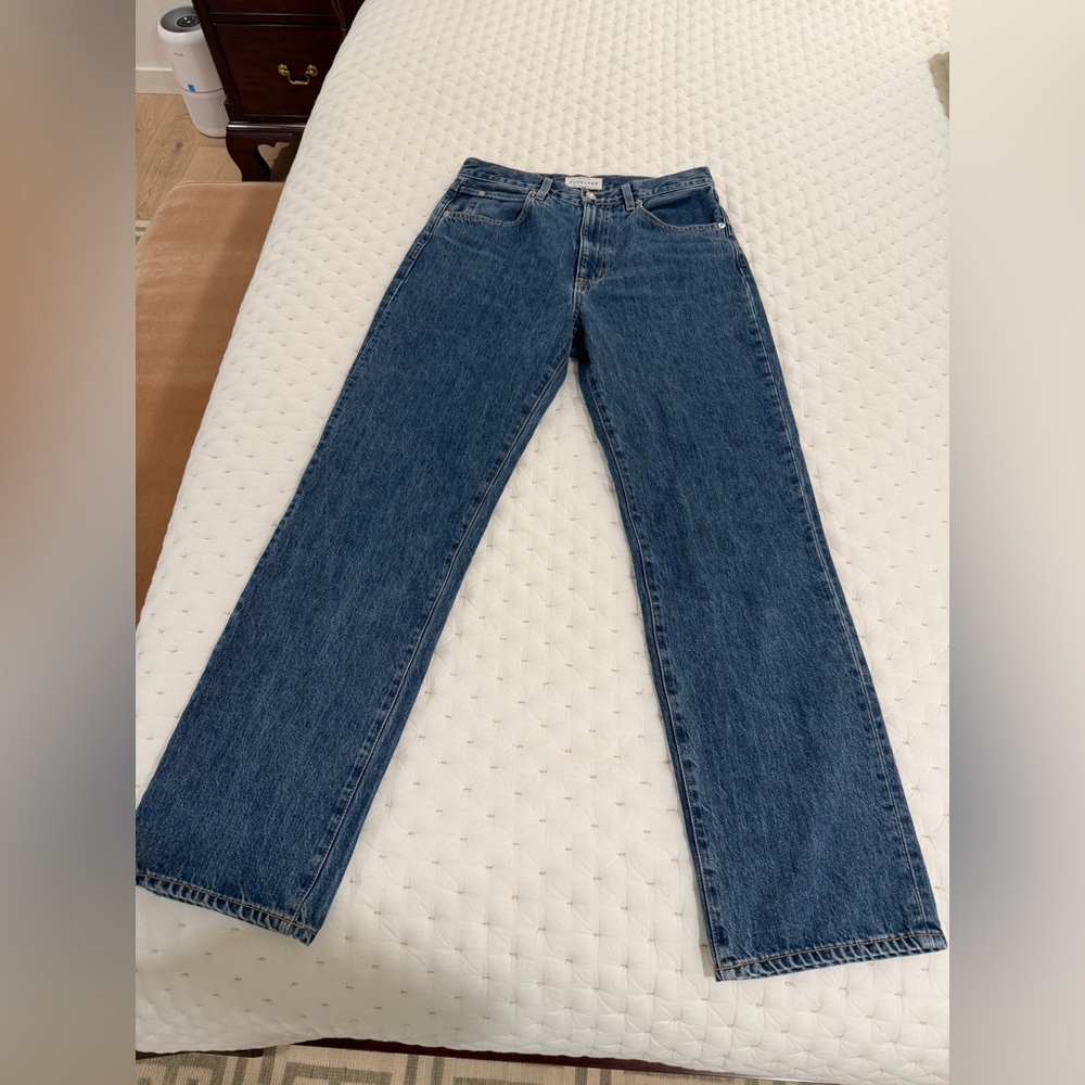 SLVRLAKE High Rise Straight Leg Jeans
